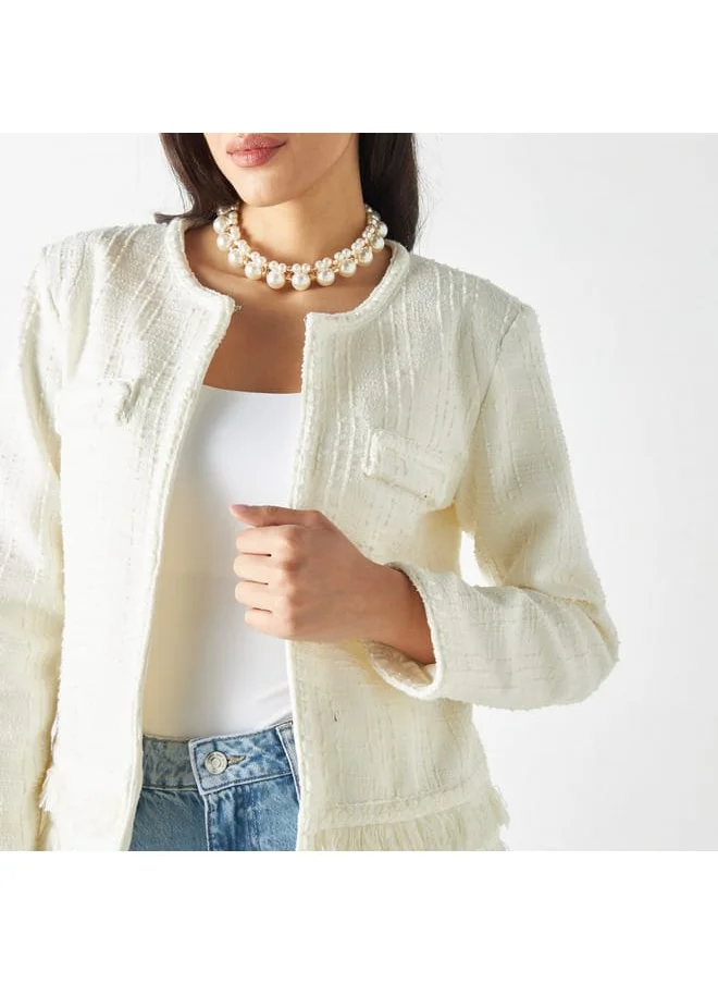 Iconic Iconic Textured Open Front Jacket