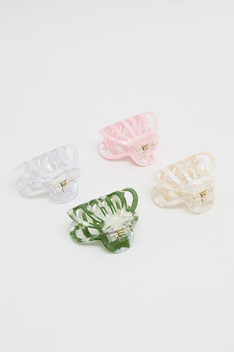 أر أند بي 4 Pack Printed Claw Clips