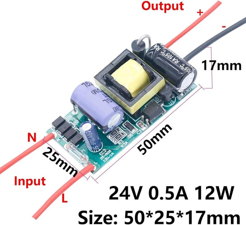 LED Driver 12W 12V 1A Power Supply Input AC200 240V for Lights CPU Fan - Image 5