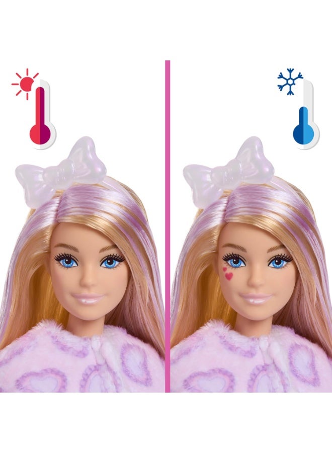 Barbie Cutie Reveal Doll & Accessories JJP64, Cuddly Series Kitten with 10 Surprises - Image 3