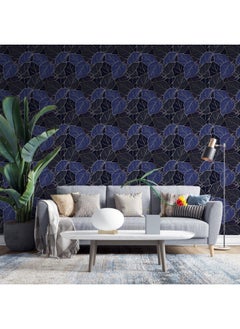 Luxury Gold And Nature Leaf Collage Pattern Seamless Fabric Wallpaper Covers An Area ​​Up To 4.2Mx3M With Adhesive  And Smoothing Tool