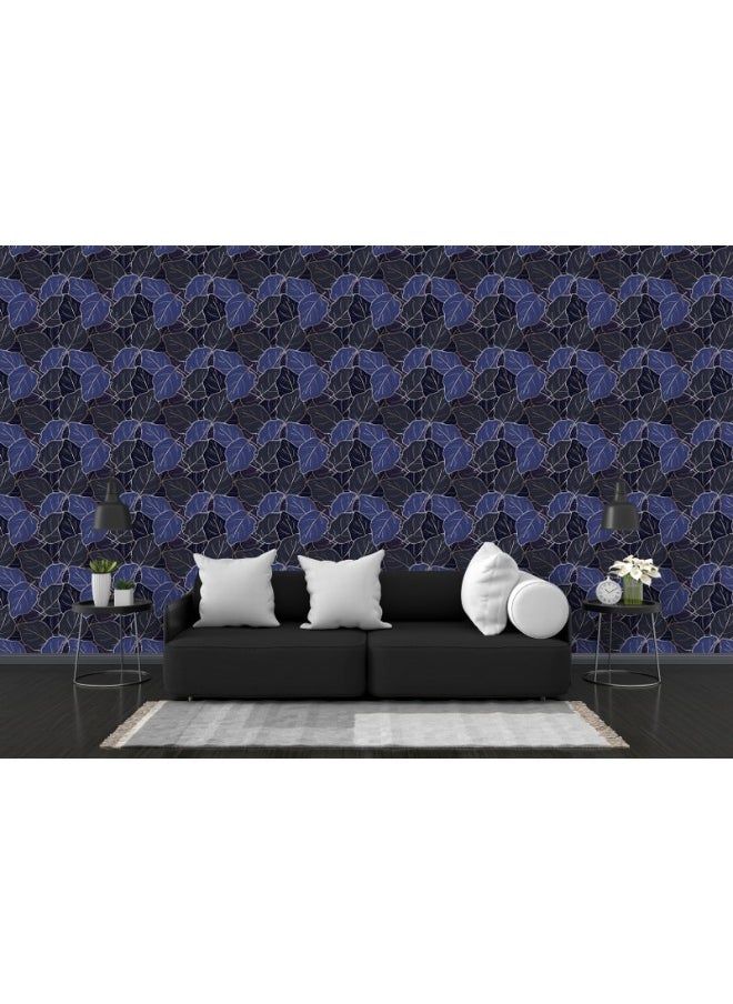 Home Gallery - Luxury Gold And Nature Leaf Collage Pattern Seamless Fabric Wallpaper Covers An Area ​​Up To 4.2Mx3M With Adhesive  And Smoothing Tool - Image 1