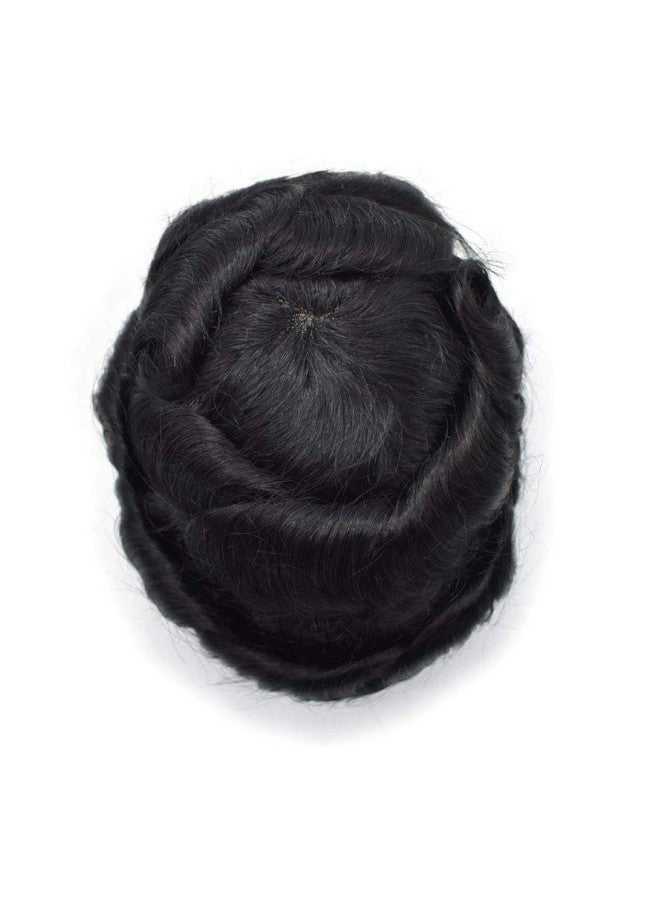 LUSH LOCKS Mono/Monofilament Hair Patch/Hair System/Real Hair Wig For Men Size:10X8 (Natural Dark Brown) #112  - Image 2