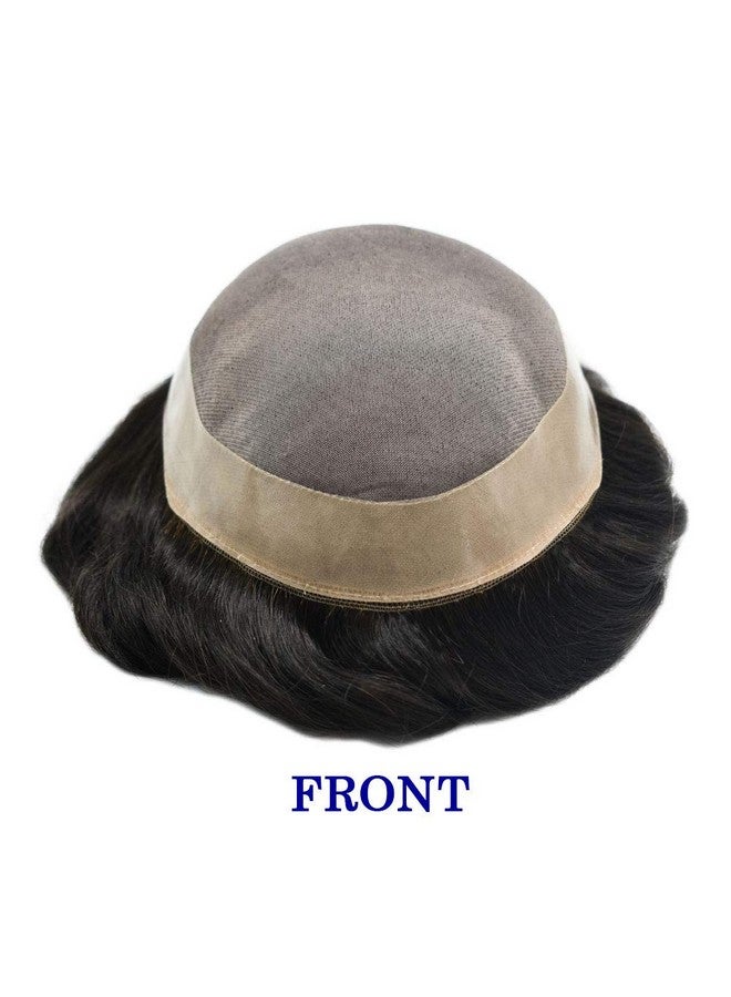 LUSH LOCKS Mono/Monofilament Hair Patch/Hair System/Real Hair Wig For Men Size:10X8 (Natural Dark Brown) #112  - Image 4
