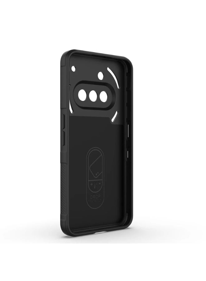 Premium Protection Back Silicone Case Compatible with Nothing Phone 3A Magic Shield Shockproof Case with Camera Protection (Black)  - Image 3