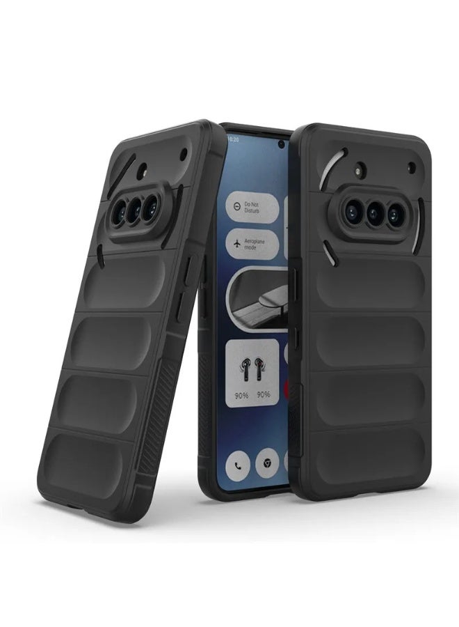 Premium Protection Back Silicone Case Compatible with Nothing Phone 3A Magic Shield Shockproof Case with Camera Protection (Black)  - Image 1