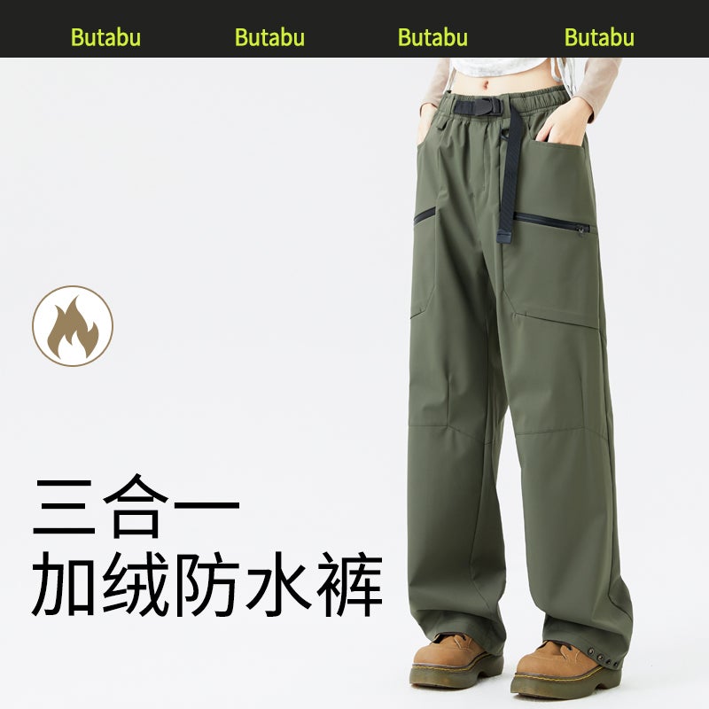 Men'S Three-In-One Softshell Pants With Detachable Liner, Suitable For Temperatures As Low As Minus 40 Degrees, Fleece-Lined And Thickened, Also Suitable For Women'S Hiking - Image 2
