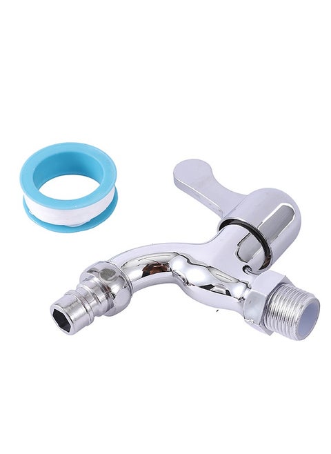 Plastic Water Tap-Metal - ABS Plastic Lead-Free Leak-Proof Screw-In Water Faucet- Single Handle Water Jug Container Faucet Washing Machine Bibcock Faucet for Safe Drinking Water Applications