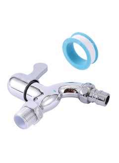 LAWAZIM Plastic Water Tap-Metal - ABS Plastic Lead-Free Leak-Proof Screw-In Water Faucet- Single Handle Water Jug Container Faucet Washing Machine Bibcock Faucet for Safe Drinking Water Applications  - Image 2