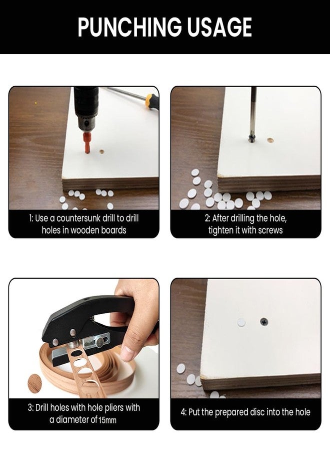 Serplex® Single Hole Punch 15mm Dia Hole Punch Plastic Hole Punch Spring Loaded Heavy Duty Hole Punch for Tagging, Plastic Cardboard, Slim Plastic Sheet - Image 5