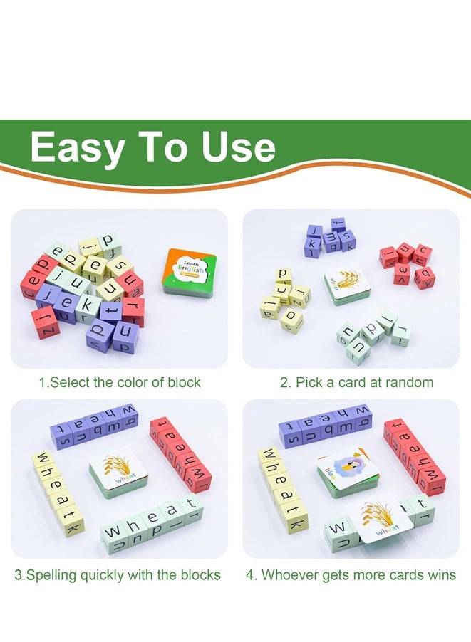 Muyixin Montessori Toys, Alphabet Flash Cards Word Spelling Game Toys, Preschool Learning Educational Toys for Kids 3-8 Year Old Boys Girls - Image 3