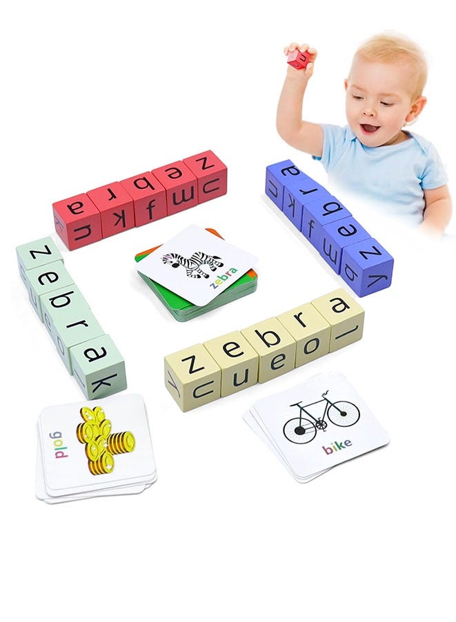 Muyixin Montessori Toys, Alphabet Flash Cards Word Spelling Game Toys, Preschool Learning Educational Toys for Kids 3-8 Year Old Boys Girls - Image 1