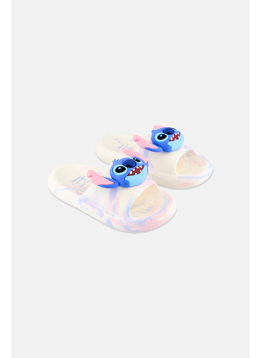 Disney Kids Boy Stitch Slip On Slides, Multicolor  - Image 1