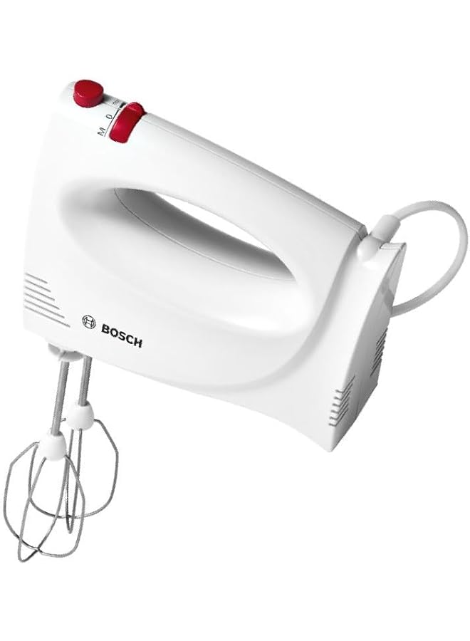 BOSCH 300W Hand Mixer Easy To Use Stainless Steel Whisks 2 Speeds Turbo Function Disconnect Button For Smooth Tool Switching German Engineering White - Image 1