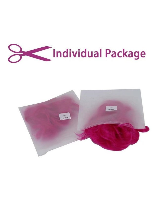 iLUU Luu Hot Pink Color Messy Hair Bun Chignons Synthetic Hair Extensions Wavy Updo Scrunchy Hairpieces Hair Extension For Beauty Women Girls Ladies Party Cosplay 2Pcs 8D - Image 5