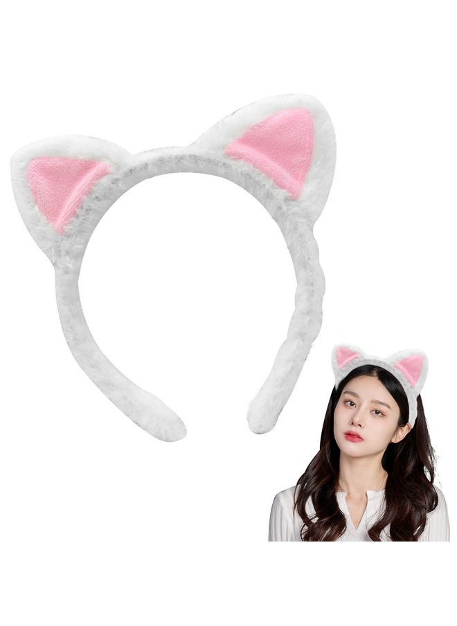 AEGYPIUS Cat Ears Headband Velvet Headbands For Women Soft Plush Material Headband Perfect For Cosplay Velvet Hairband Cat Headband For Parties Ideal For Women And Girls  - Image 1