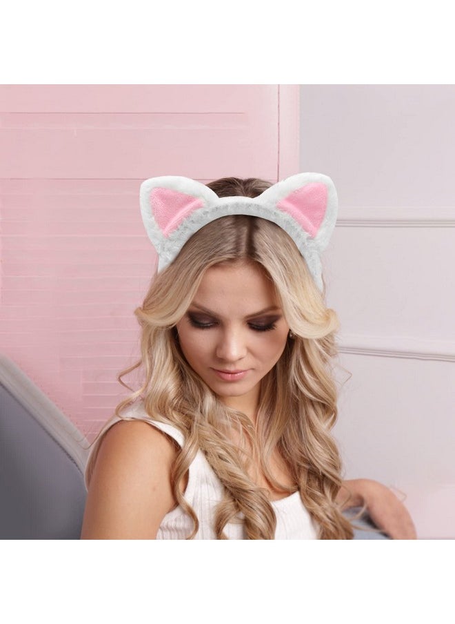 AEGYPIUS Cat Ears Headband Velvet Headbands For Women Soft Plush Material Headband Perfect For Cosplay Velvet Hairband Cat Headband For Parties Ideal For Women And Girls  - Image 4