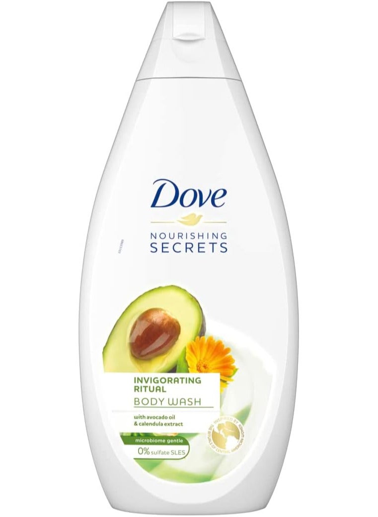 دوف غسول الجسم (شاور) بزيت الأفوكادو ومستخلص زهرة الأذريون بمنظفات طبيعية لطقوس منعشة 500 مل - Image 1