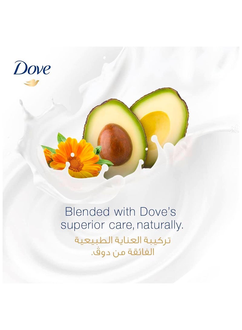 دوف غسول الجسم (شاور) بزيت الأفوكادو ومستخلص زهرة الأذريون بمنظفات طبيعية لطقوس منعشة 500 مل - Image 4