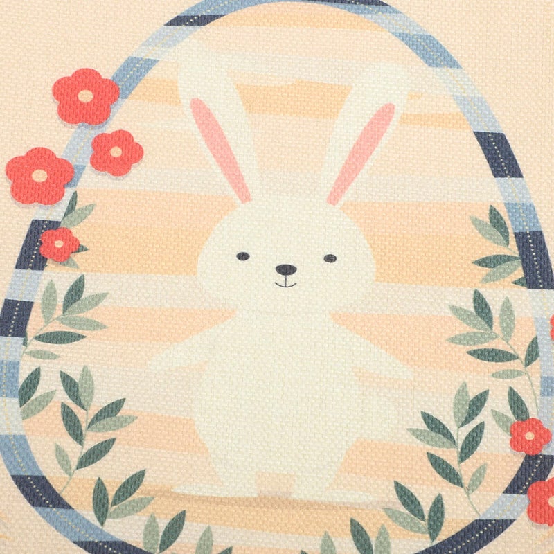 Linen Easter Table Runner Bunny Egg Pattern 33x180cm Spring Holiday Dining Decor - Image 5