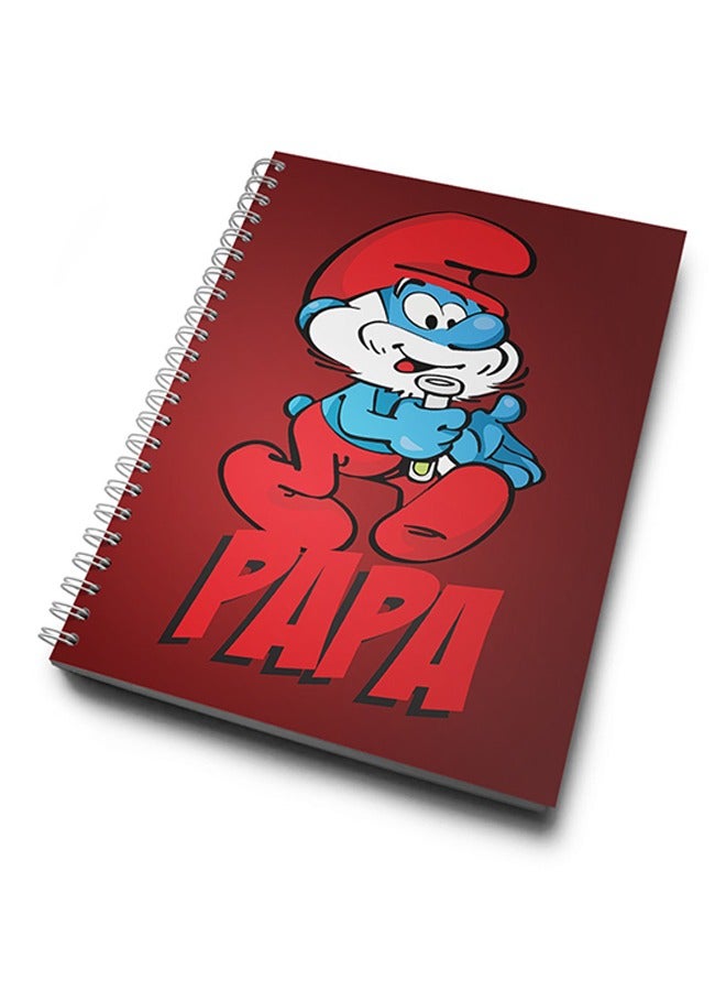 LIT Papa Smurf Red Smurf Spiral Hardcover Notebook - Image 2