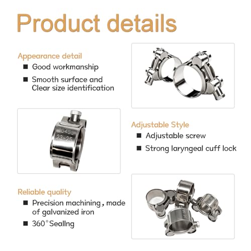 zDwfDc 6PCS 2628mm TBolt Hose Clamps Stainless Steel Heavy Duty Clamps DD0382628 - Image 5