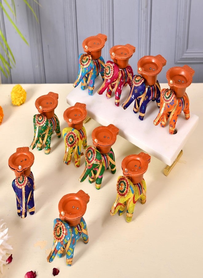 Pride Store Elephant Water Sensor Light Diya, Multicolour Elephant Candle Holders for Home Decor, Diwali, Birthday, Christmas (Water Sensor Diya Light Pack of 20) - Image 5