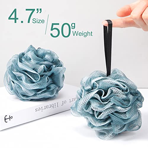 Shellwei 48 Pack Bath Sponge Shower Loofahs Bulk Pack 50g Soft Net Body Scrubber Shower Pouf Sponge Ball Body Mesh Pouf Exfoliating Bath Scrunchies for Men and Women - Image 5