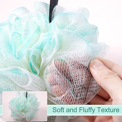 Shellwei 48 Pack Bath Sponge Shower Loofahs Bulk Pack 50g Soft Net Body Scrubber Shower Pouf Sponge Ball Body Mesh Pouf Exfoliating Bath Scrunchies for Men and Women - Image 4