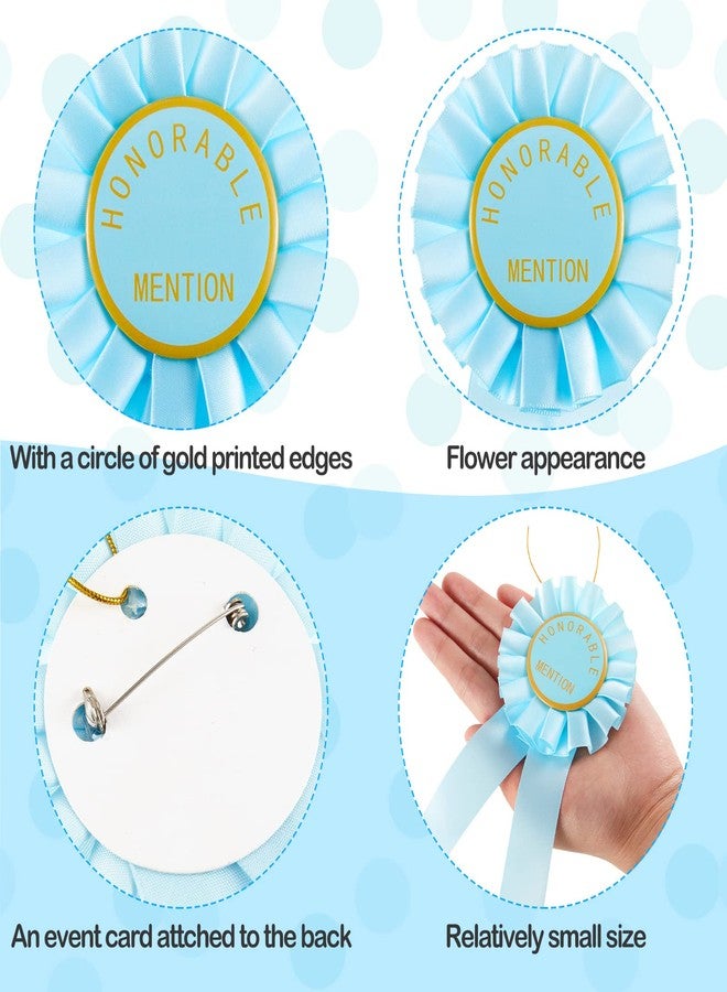 Lewtemi Award Ribbon Rosette Set 1st, 2nd, 3rd Place Ribbon Honorable Mention Prize Badge Medal(4 Pcs) - Image 3
