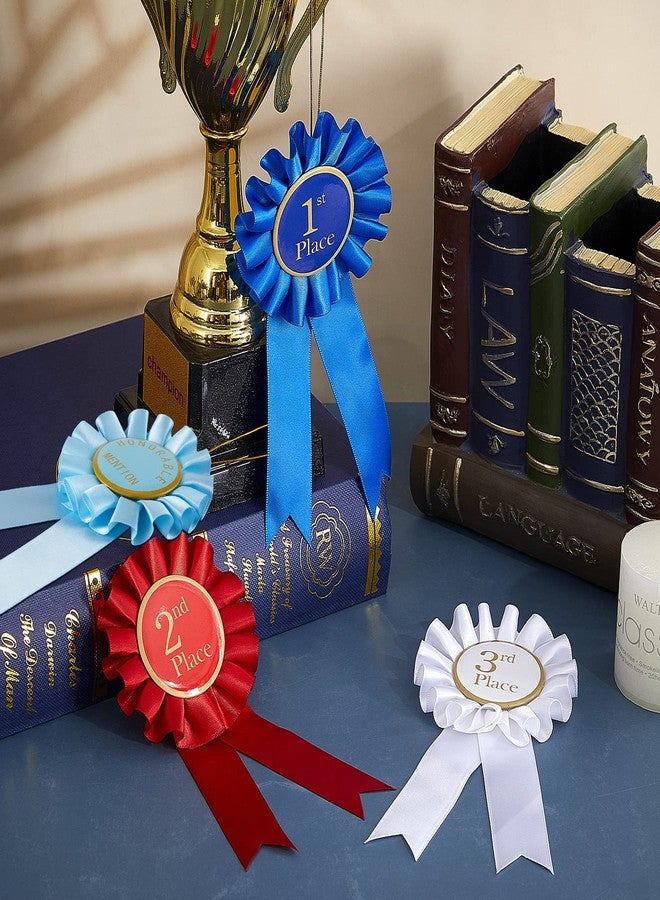 Lewtemi Award Ribbon Rosette Set 1st, 2nd, 3rd Place Ribbon Honorable Mention Prize Badge Medal(4 Pcs) - Image 4