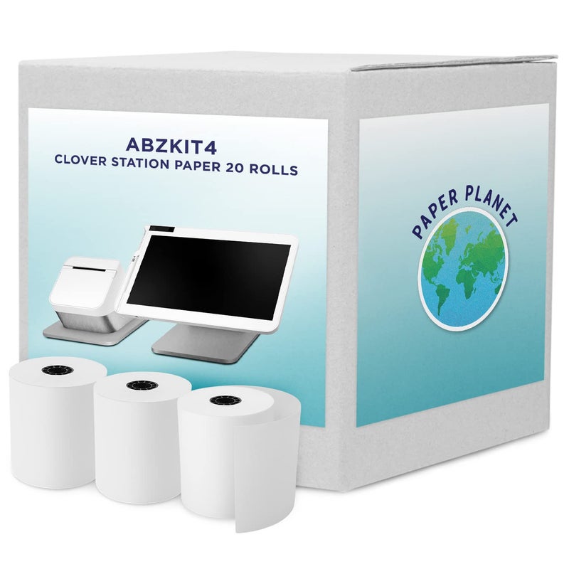 PaperPlanet Thermal Paper for Clover POS (Clover Station Thermal Printer) by Paper Planet | Credit Card Receipt Paper Rolls for Clover C500 C501 C503 C100 P100 | 20 Rolls - Image 1