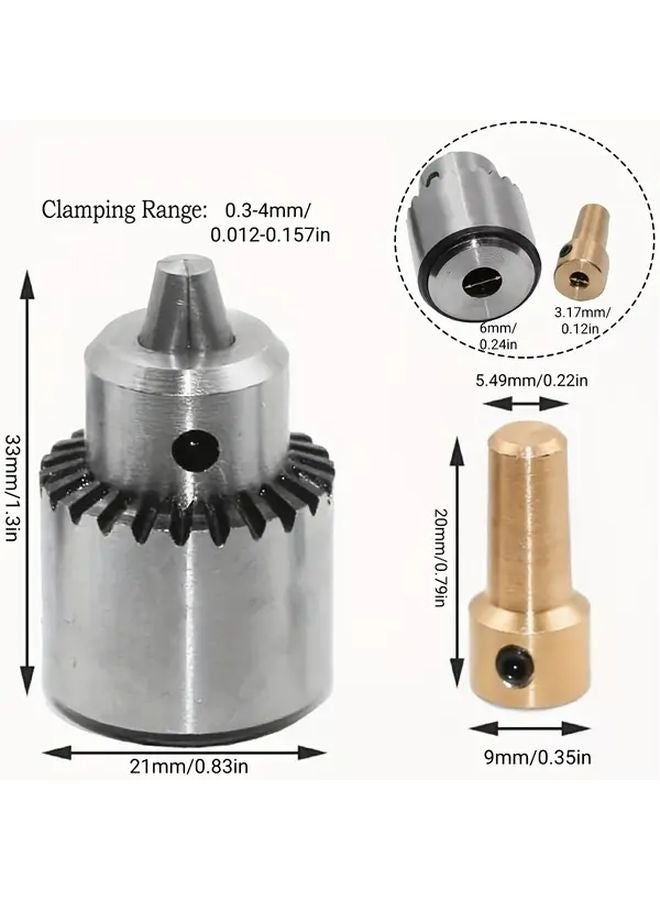 4pcs Universal Precision Metal Keyed Chuck Set 0 3 4mm Drill Chuck Conversion - Image 3