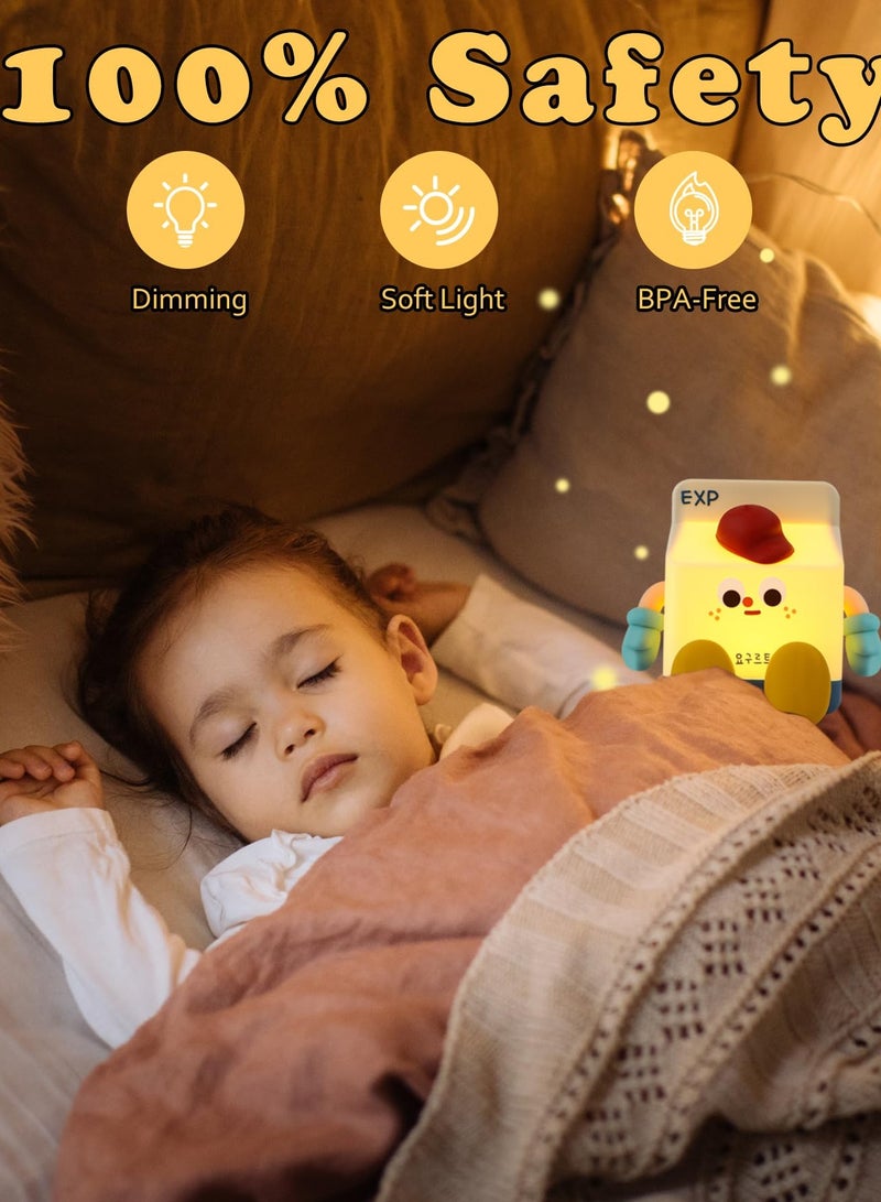 Excefore Night Light for Kids, Milk Carton Night Lights with USB Rechargeable, Cute Birthday Gifts, Kawaii Room Decor LED Lights, Nursery Night Lamp for Baby . - Image 5