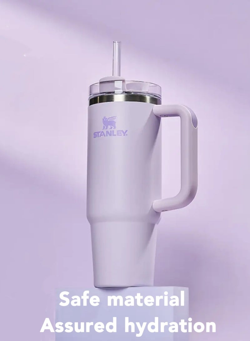 Stanley Quencher H2.0 FlowState Stainless Steel Vacuum Insulated Tumbler with Lid and Straw for Water, Iced Tea or Coffee, Smoothie and More, 40 oz  - Image 1