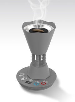 ALSAIF Electronic Incense Burner 350W, Three Different Programs, Ceramic Heating Base, Cool Handle, Grey E05112 2 Years Warranty