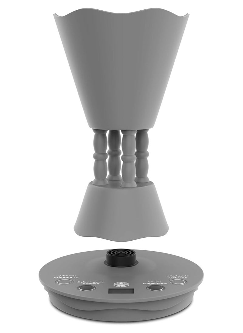 ALSAIF-ELEC - ALSAIF Electronic Incense Burner 350W, Three Different Programs, Ceramic Heating Base, Cool Handle, Grey E05112 2 Years Warranty - Image 1