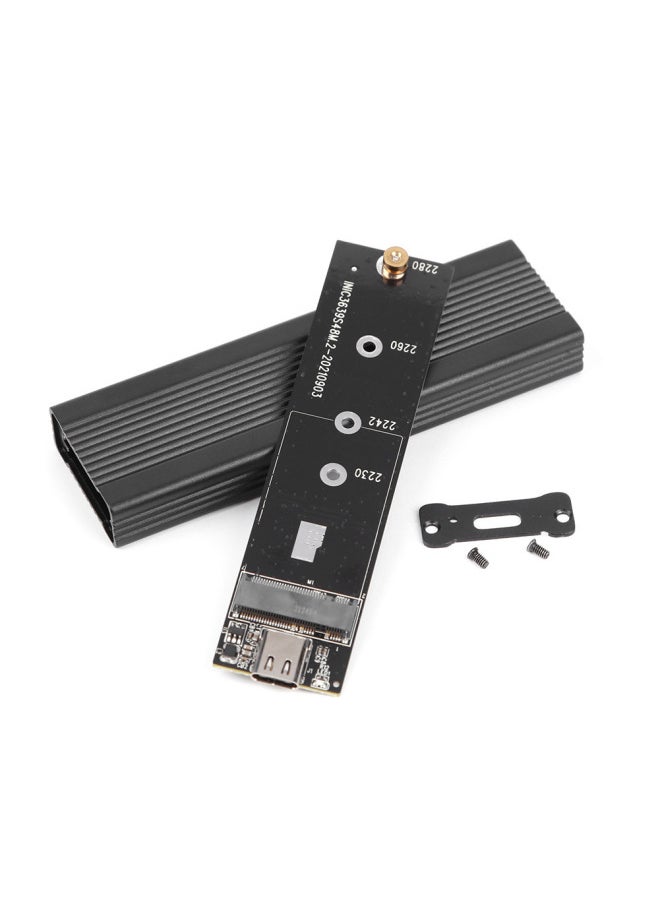 Generic M.2 Solid StatE DrivE Box USB3.1 TYPE-C To PCI-E NVME/NGFF Dual ProtoCol Gen2 Aluminum Alloy-Color:Black Ngff  - Image 3