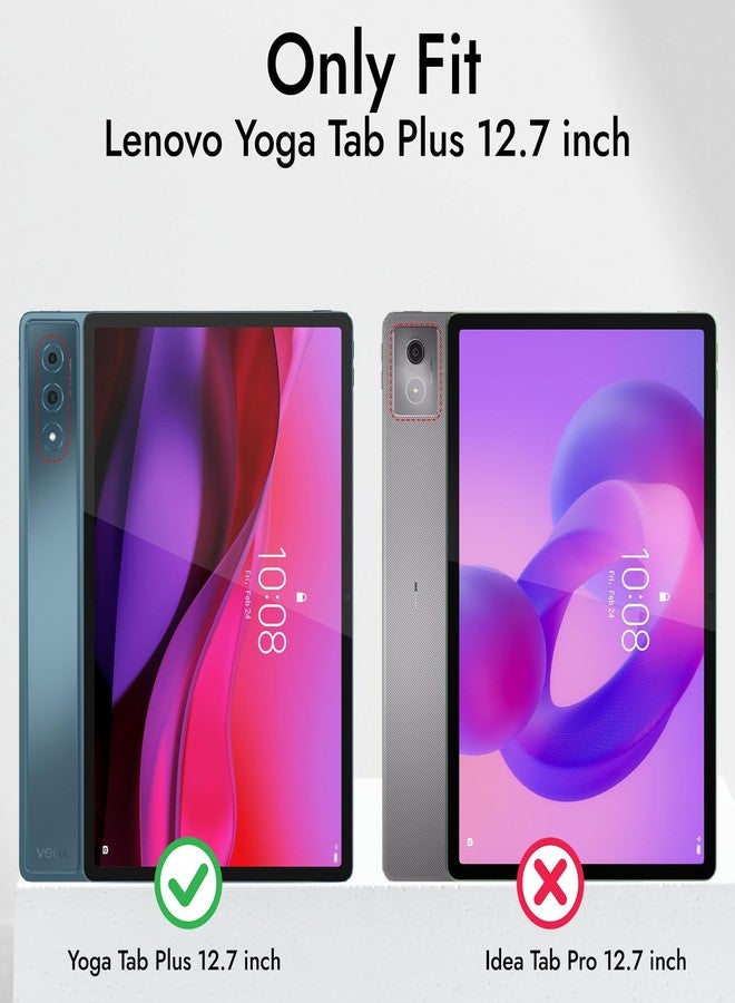 روبوستريون غطاء حماية Robustrion لجهاز Lenovo Yoga Tab Plus مقاس 12.7 بوصة، غطاء بنقشة غزال مع حامل قلم رصاص [يدعم خاصية التشغيل/الإيقاف التلقائي] - أزرق - Image 2