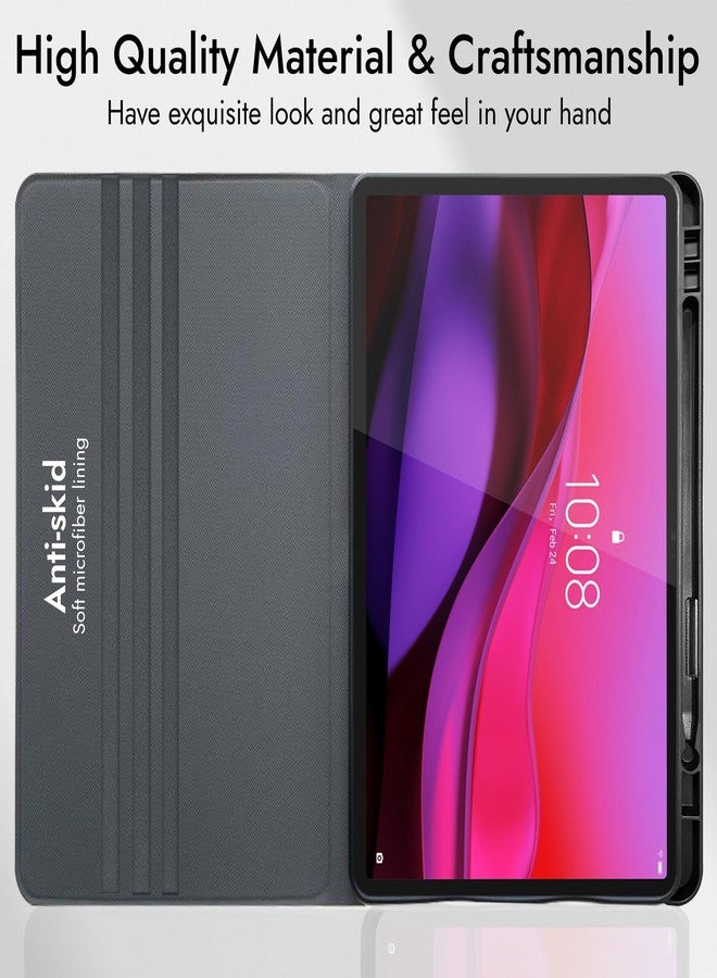 روبوستريون غطاء حماية Robustrion لجهاز Lenovo Yoga Tab Plus مقاس 12.7 بوصة، غطاء بنقشة غزال مع حامل قلم رصاص [يدعم خاصية التشغيل/الإيقاف التلقائي] - أزرق - Image 5
