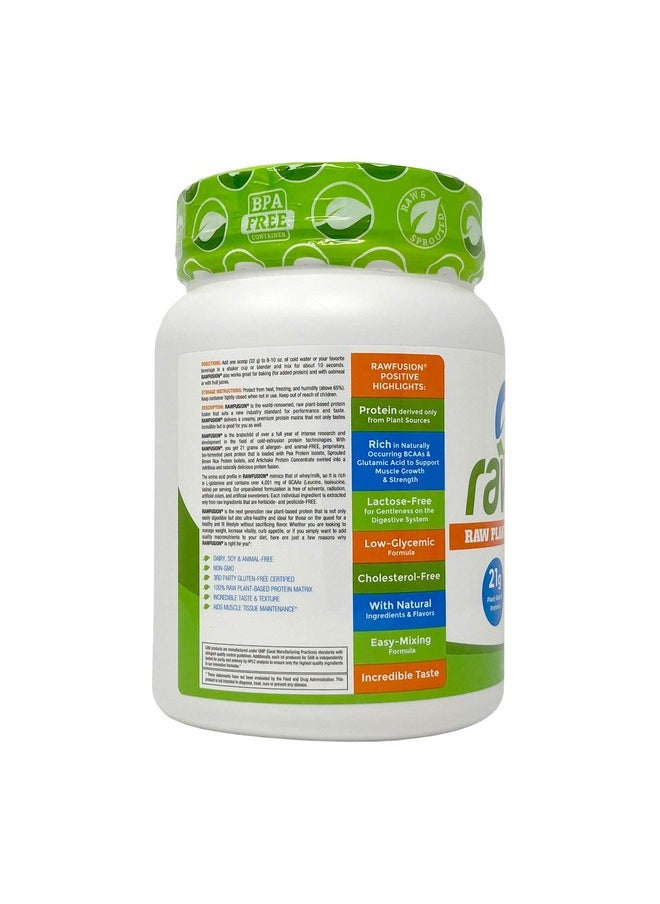 SAN Rawfusion- Vegan Protein Powder, Peanut Chocolate Fudge - 21G Of Plant Based Protein, Low Net Carbs, Non Dairy, Gluten/ Lactose Free, Soy Free, Kosher, Non-Gmo, 2Lb Pound  - Image 2
