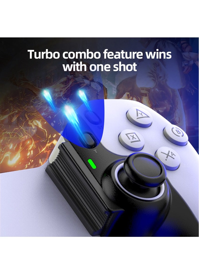 Generic - D9 Mobile Game Controller Telescopic Gamepad Joystick with Turbo 6-axis Gyro Vibration (Black) - Image 1