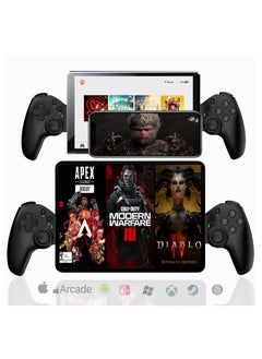 Generic D9 Mobile Game Controller Telescopic Gamepad Joystick with Turbo 6-axis Gyro Vibration (Black)  - Image 1
