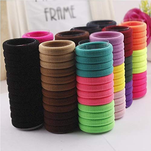 advancedestore Accessories Womens Cottonwool Extra Soft Ponytail Holders Pair Rubber Hair Band Multicolour Pack of 25 - Image 2