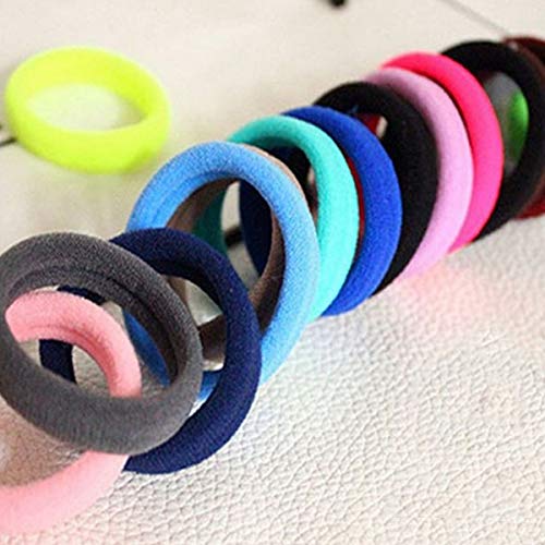 advancedestore Accessories Womens Cottonwool Extra Soft Ponytail Holders Pair Rubber Hair Band Multicolour Pack of 25 - Image 4