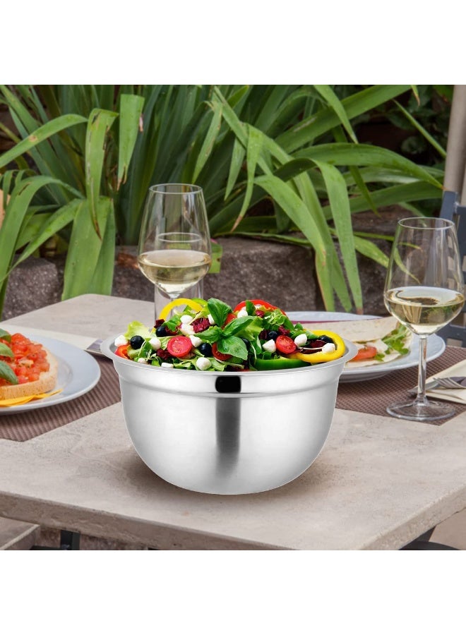 Shri & Sam Stainless Steel Mixing Bowl, 21cm, Silver - Image 3