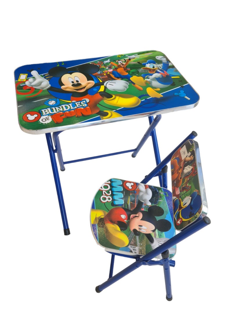 Generic Foldable Kids Table Chair Set Mickey Mouse - Image 1
