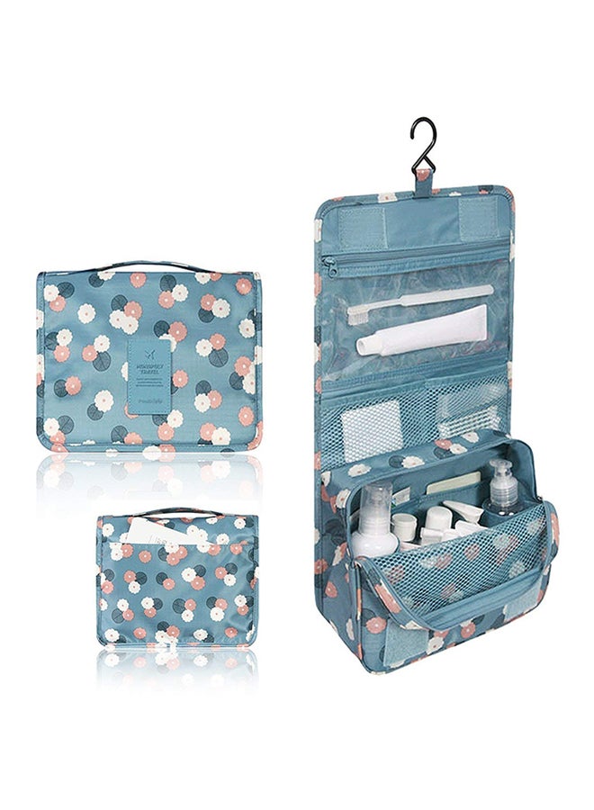 دي-بوكت حقيبة تنظيم مستحضرات التجميل أثناء السفر مقاومة للمياه أزرق/أبيض/وردي - Image 1