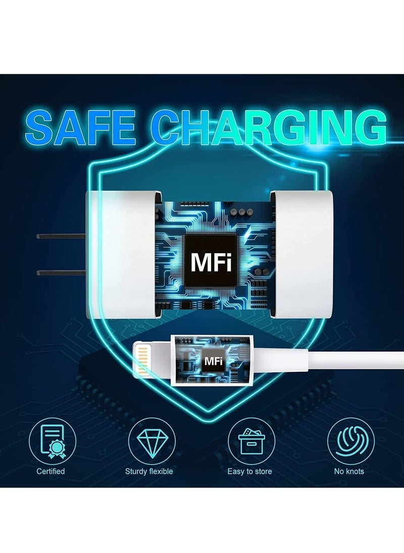 Gravity iPhone 13 Fast Charger【Apple MFi Certified】20W USB C Fast Charger Block PD Wall Plug Charger with 3FT Type C to Lightning Cable for iPhone 13/13 Pro/13 Pro Max/12/12 Pro/11/11 Pro/XS Max/XR/AirPods - Image 4
