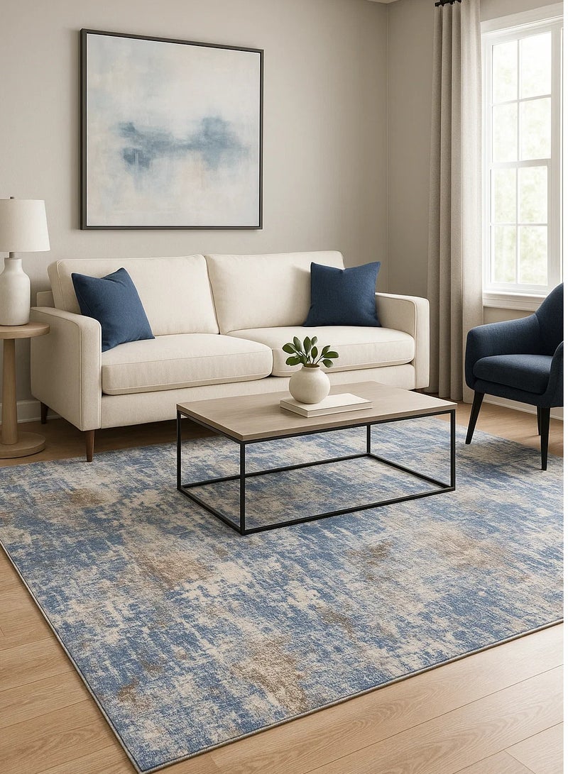 لوفت لومار،سجادة،240×340سم،قماش،أزرق-534-SP9-L - Image 1